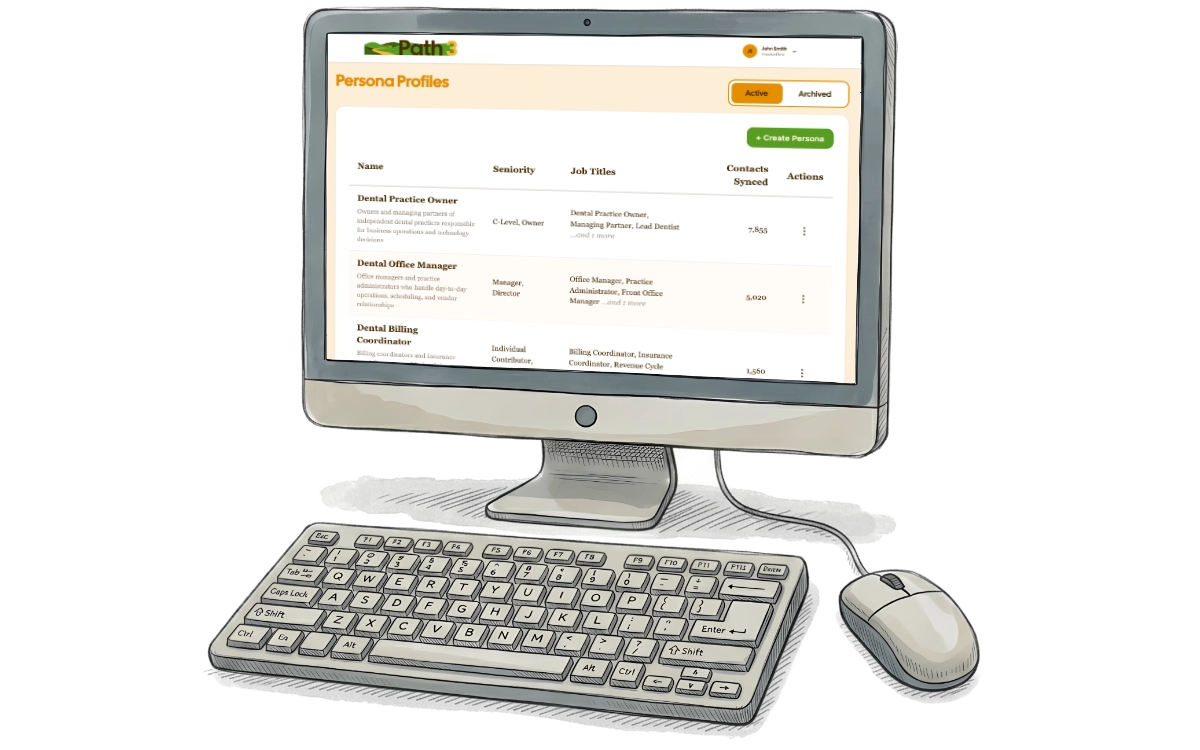 Illustration of the Path3 interface: Define Your Audiences
